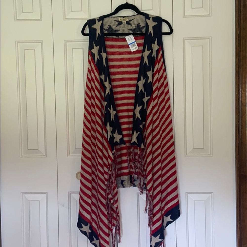 American Flag Kimono Jacket/Vest